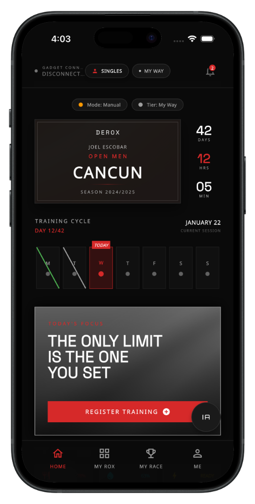 DEROX App Interface